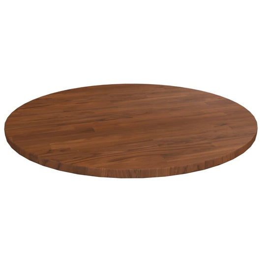 vidaXL Tablero de mesa redonda madera de roble marrón oscuro Ø50x1,5cm