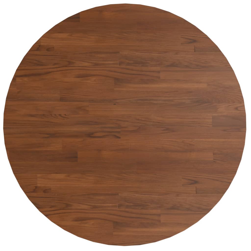 vidaXL Tablero de mesa redonda madera de roble marrón oscuro Ø70x1,5cm