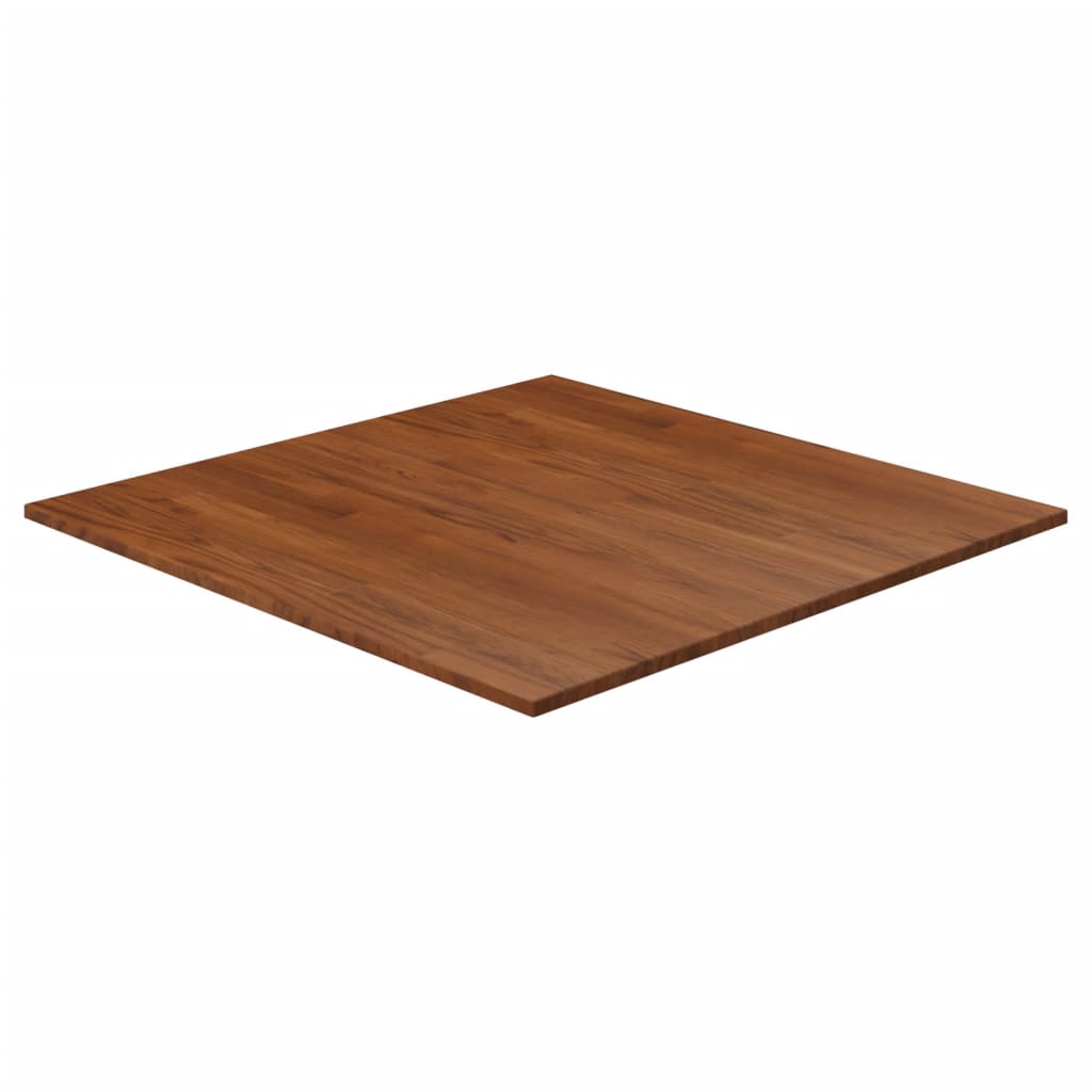 vidaXL Tablero de mesa cuadrada madera roble marrón oscuro 80x80x1,5cm