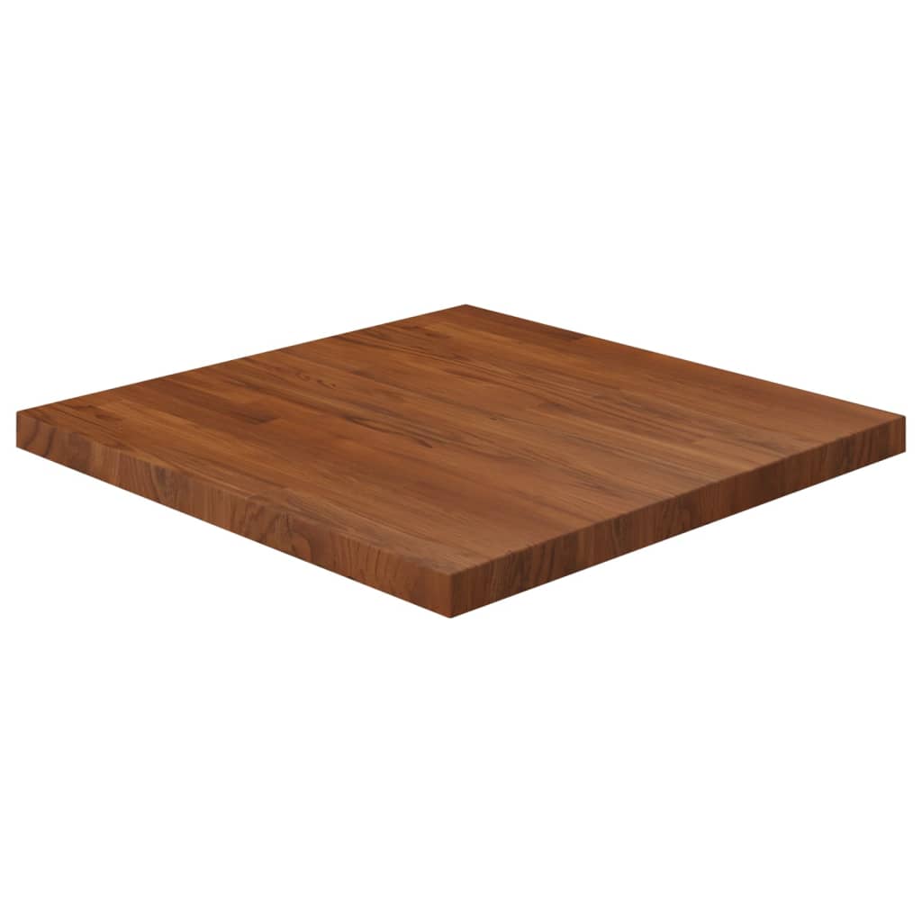 vidaXL Tablero de mesa cuadrada madera roble marrón oscuro 70x70x4 cm