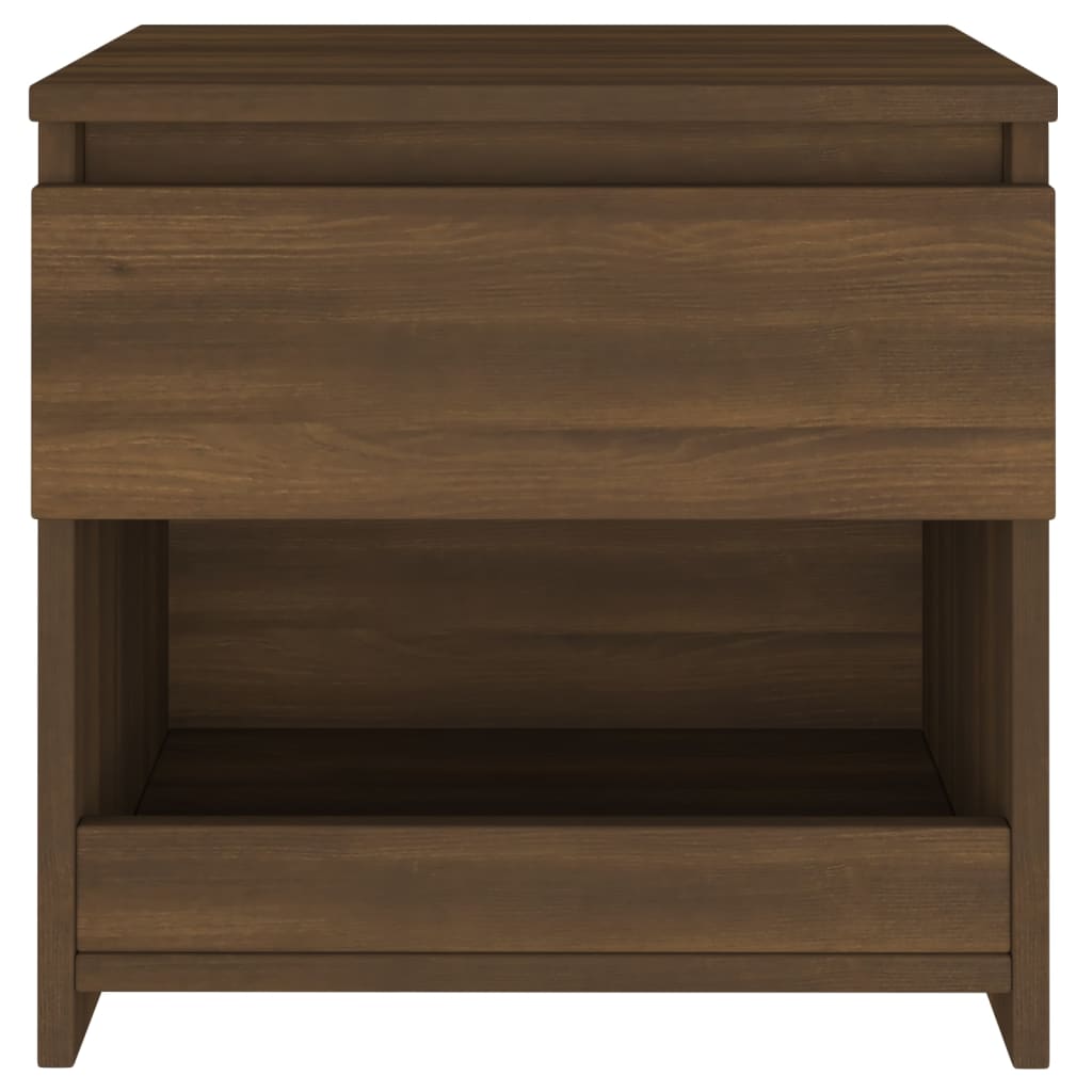 vidaXL Mesita de noche madera contrachapada roble marrón 40x30x39 cm