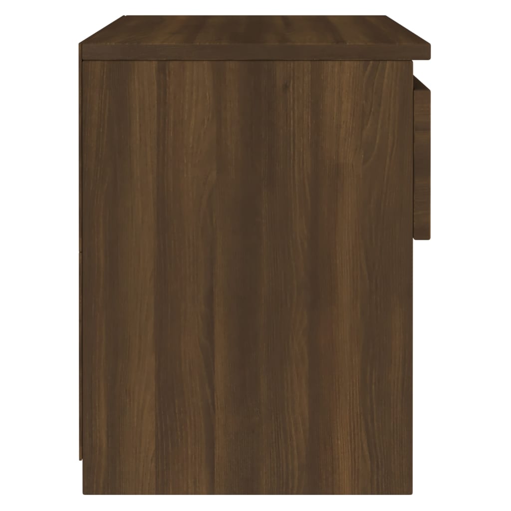 vidaXL Mesita de noche madera contrachapada roble marrón 40x30x39 cm