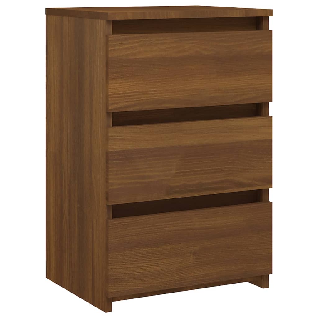 vidaXL Mesita de noche madera contrachapada roble marrón 40x35x62,5 cm