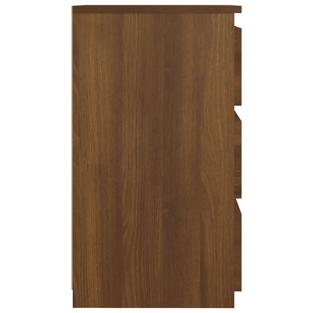 vidaXL Mesita de noche madera contrachapada roble marrón 40x35x62,5 cm