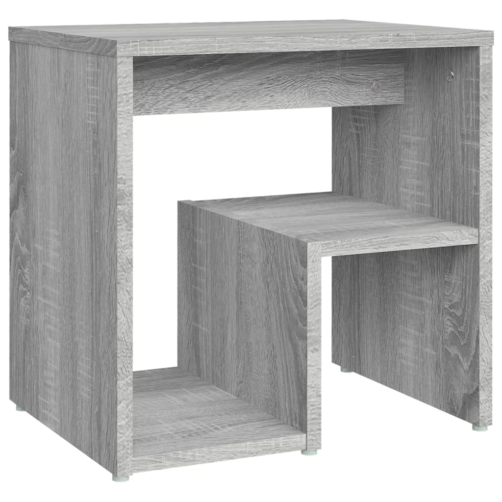 vidaXL Mesita de noche madera contrachapada gris Sonoma 40x30x40 cm