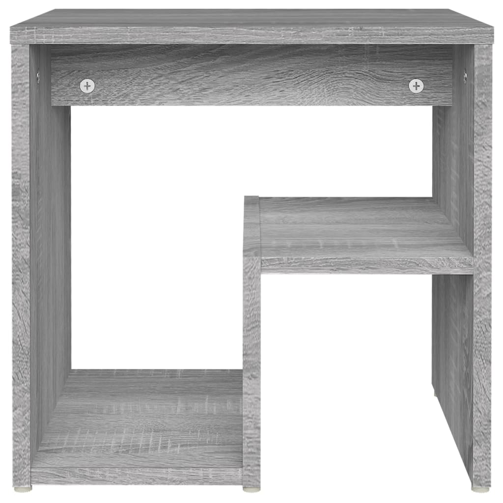 vidaXL Mesita de noche madera contrachapada gris Sonoma 40x30x40 cm