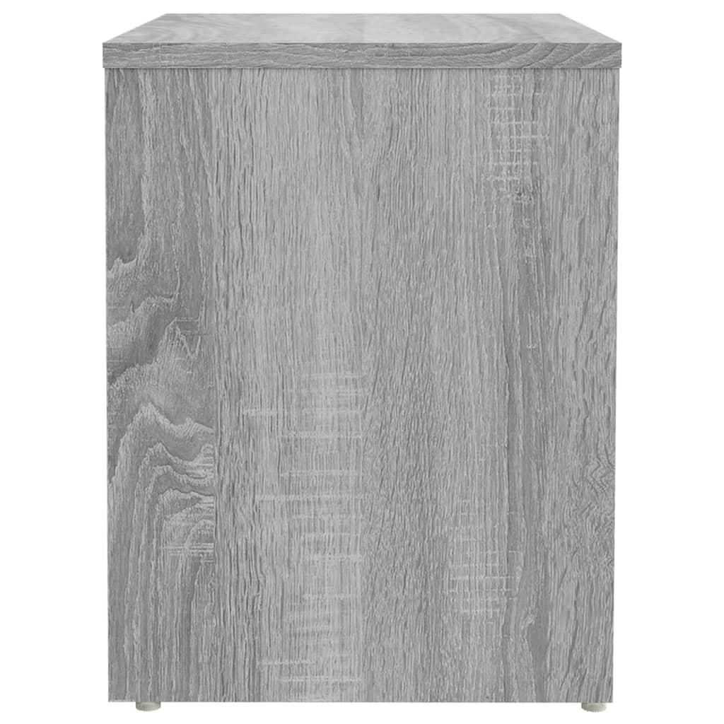 vidaXL Mesita de noche madera contrachapada gris Sonoma 40x30x40 cm