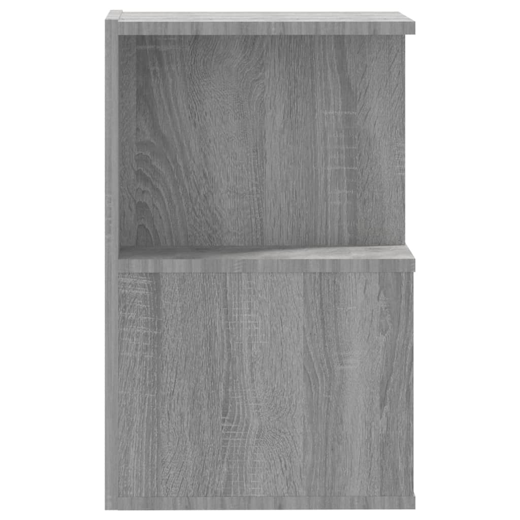 vidaXL Mesitas noche 2 uds madera contrachapada gris Sonoma 35x35x55cm