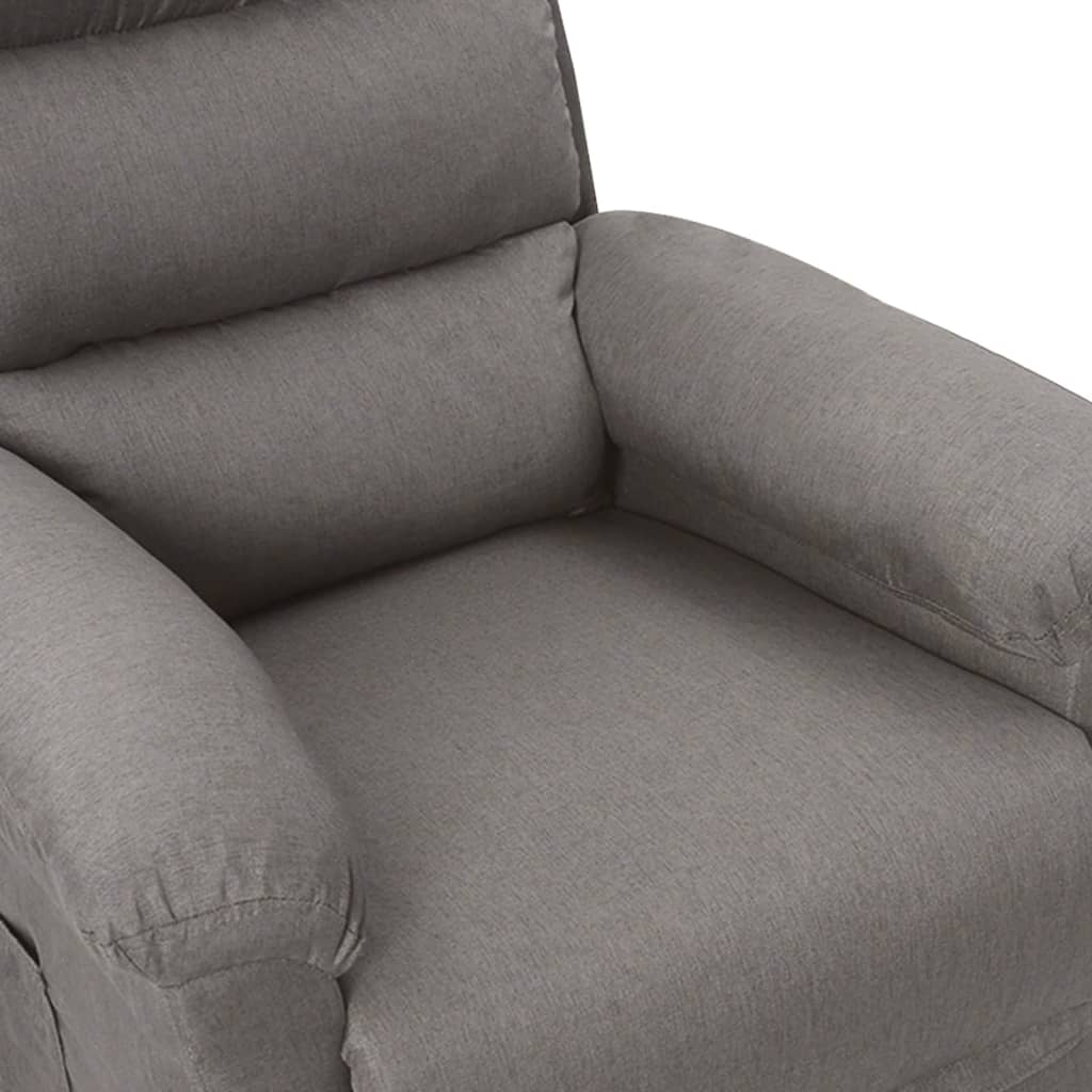 vidaXL Sillón de masaje eléctrico tela gris claro