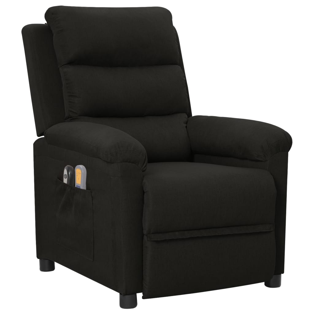 vidaXL Sillón de masaje eléctrico tela negro