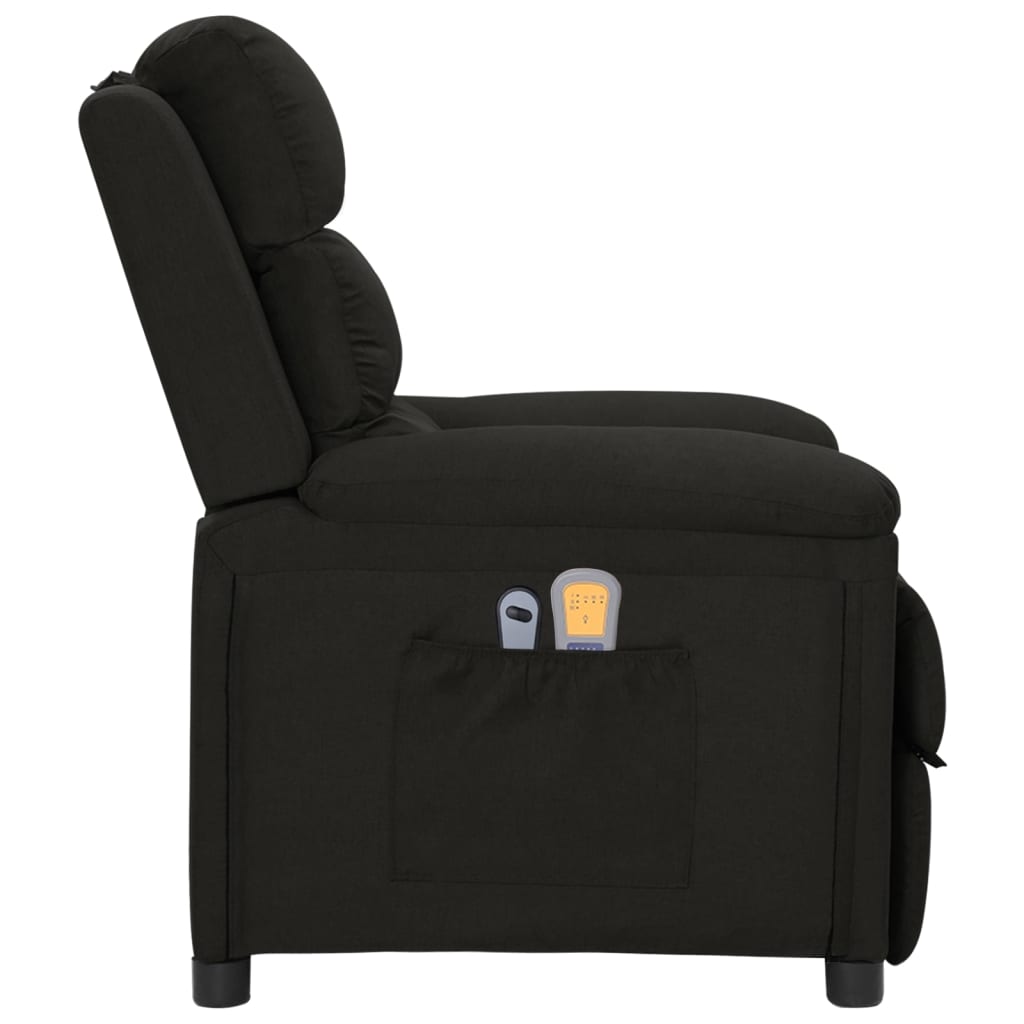 vidaXL Sillón de masaje eléctrico tela negro