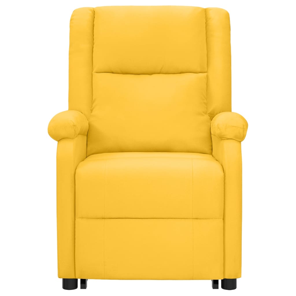 vidaXL Sillón elevable de tela amarillo