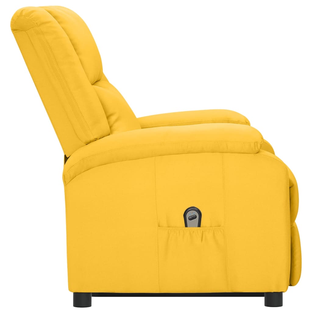 vidaXL Sillón elevable de tela amarillo