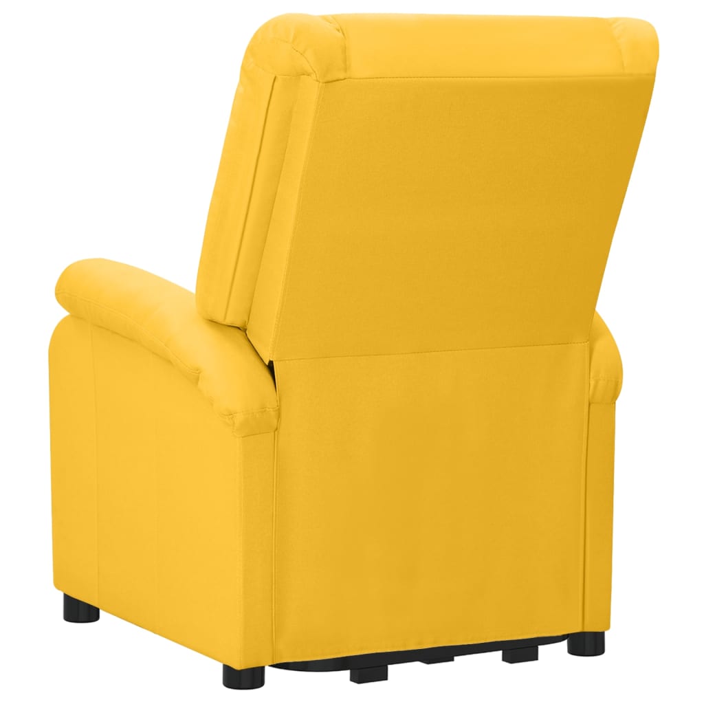 vidaXL Sillón elevable de tela amarillo