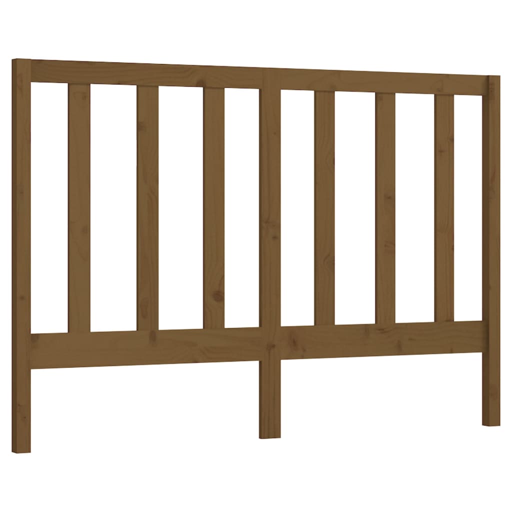 vidaXL Cabecero de cama madera maciza de pino marrón miel 126x4x100 cm