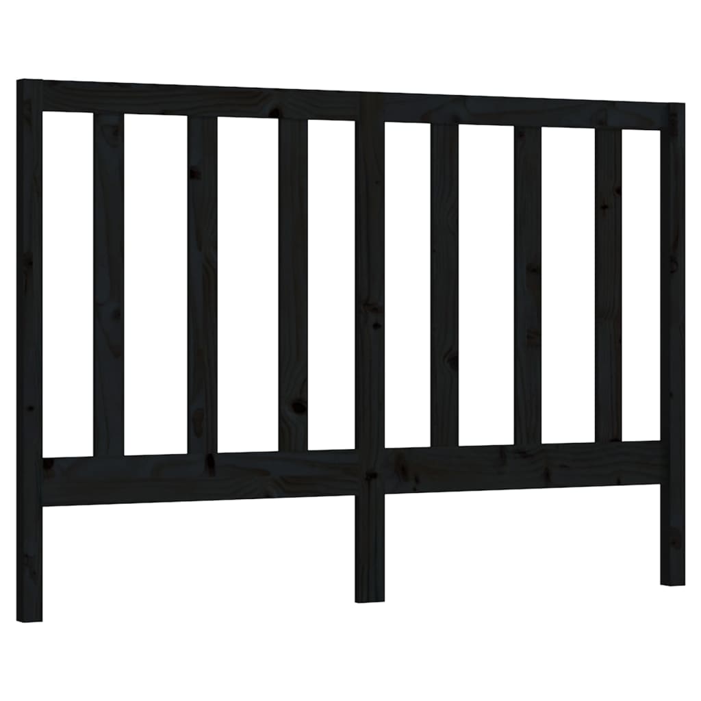 vidaXL Cabecero de cama madera maciza de pino negro 166x4x100 cm