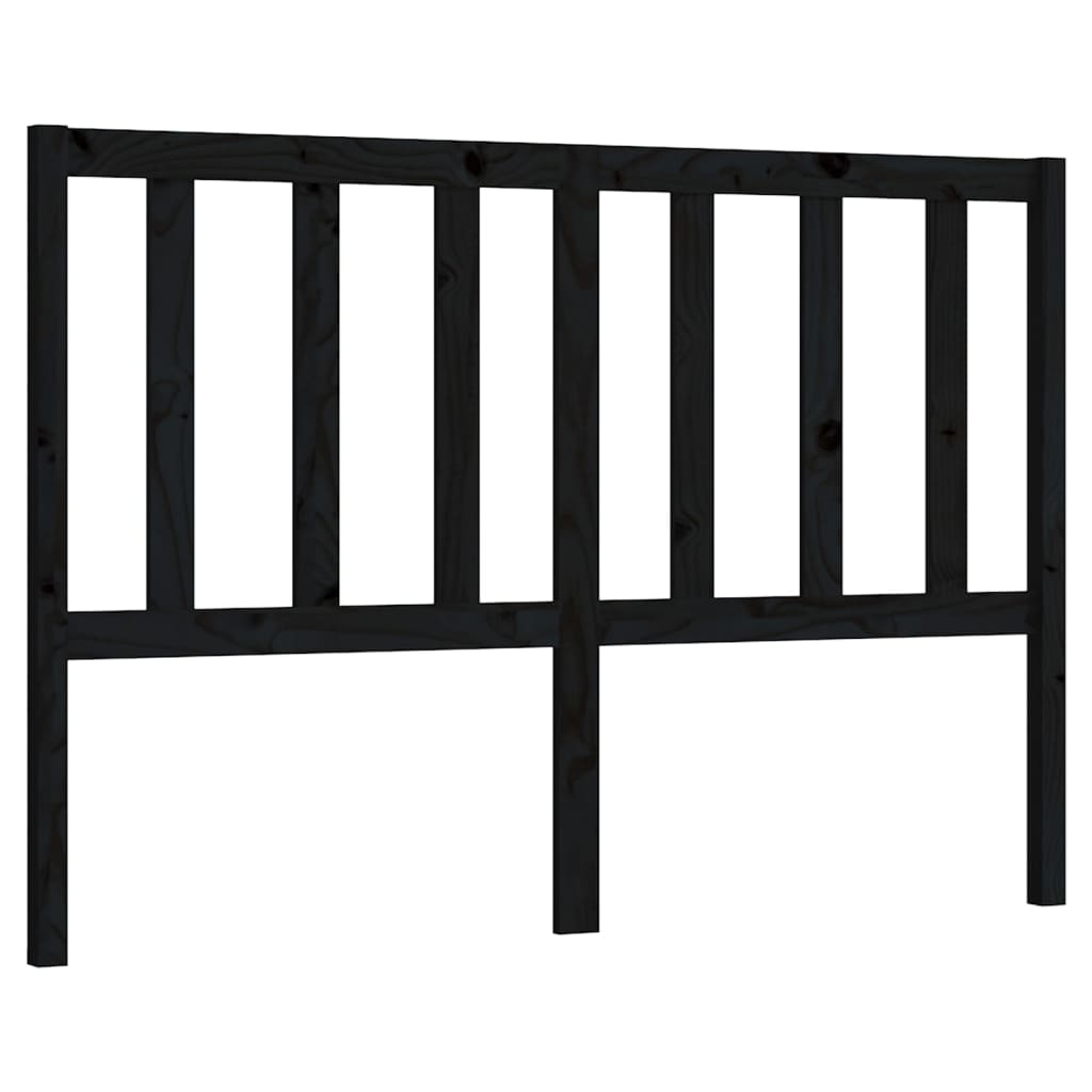 vidaXL Cabecero de cama madera maciza de pino negro 146x4x100 cm