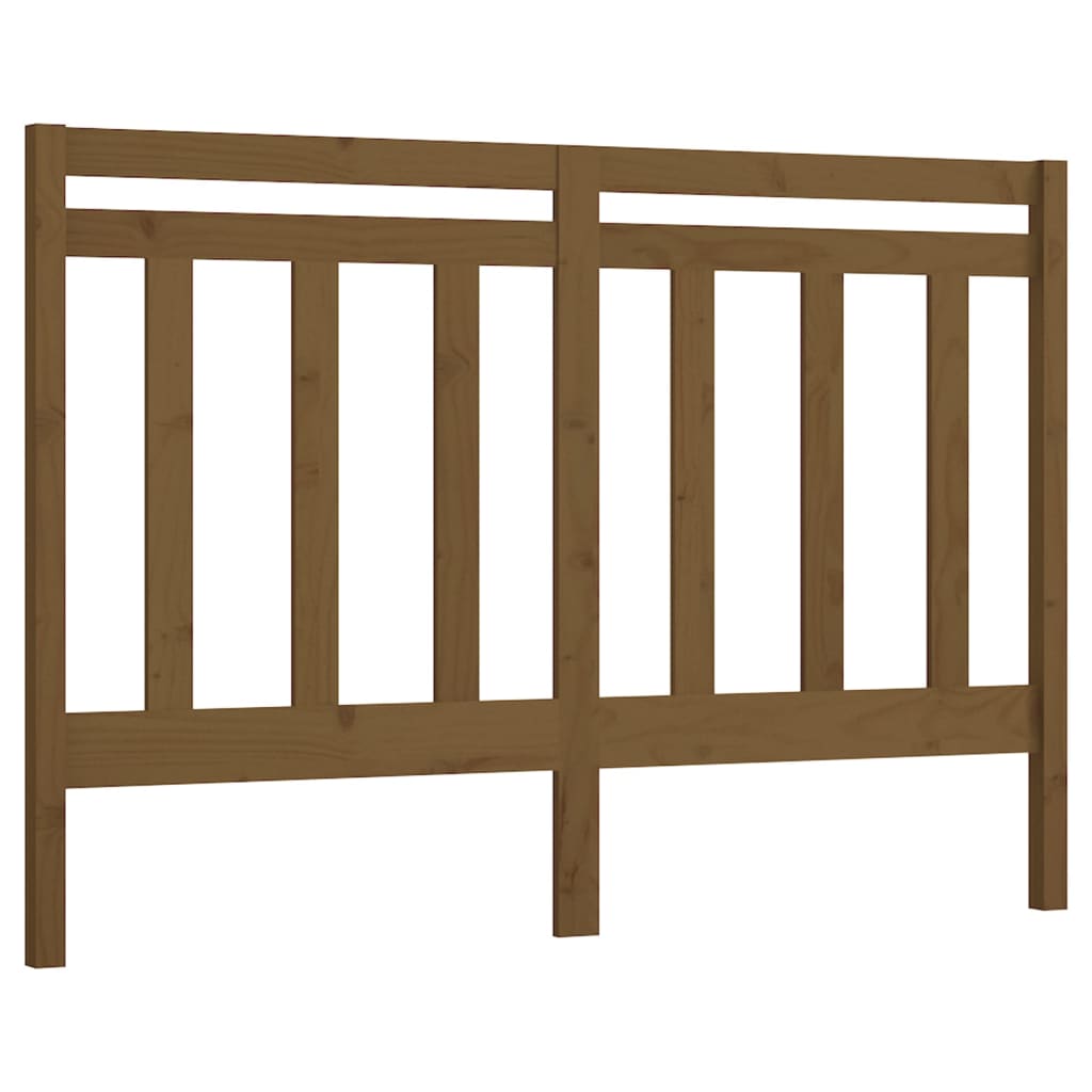 vidaXL Cabecero de cama madera maciza de pino marrón miel 126x4x100 cm