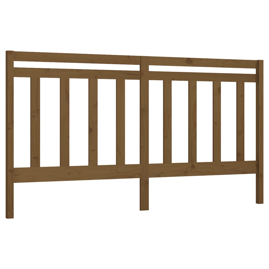 vidaXL Cabecero de cama madera maciza de pino marrón miel 206x4x100 cm