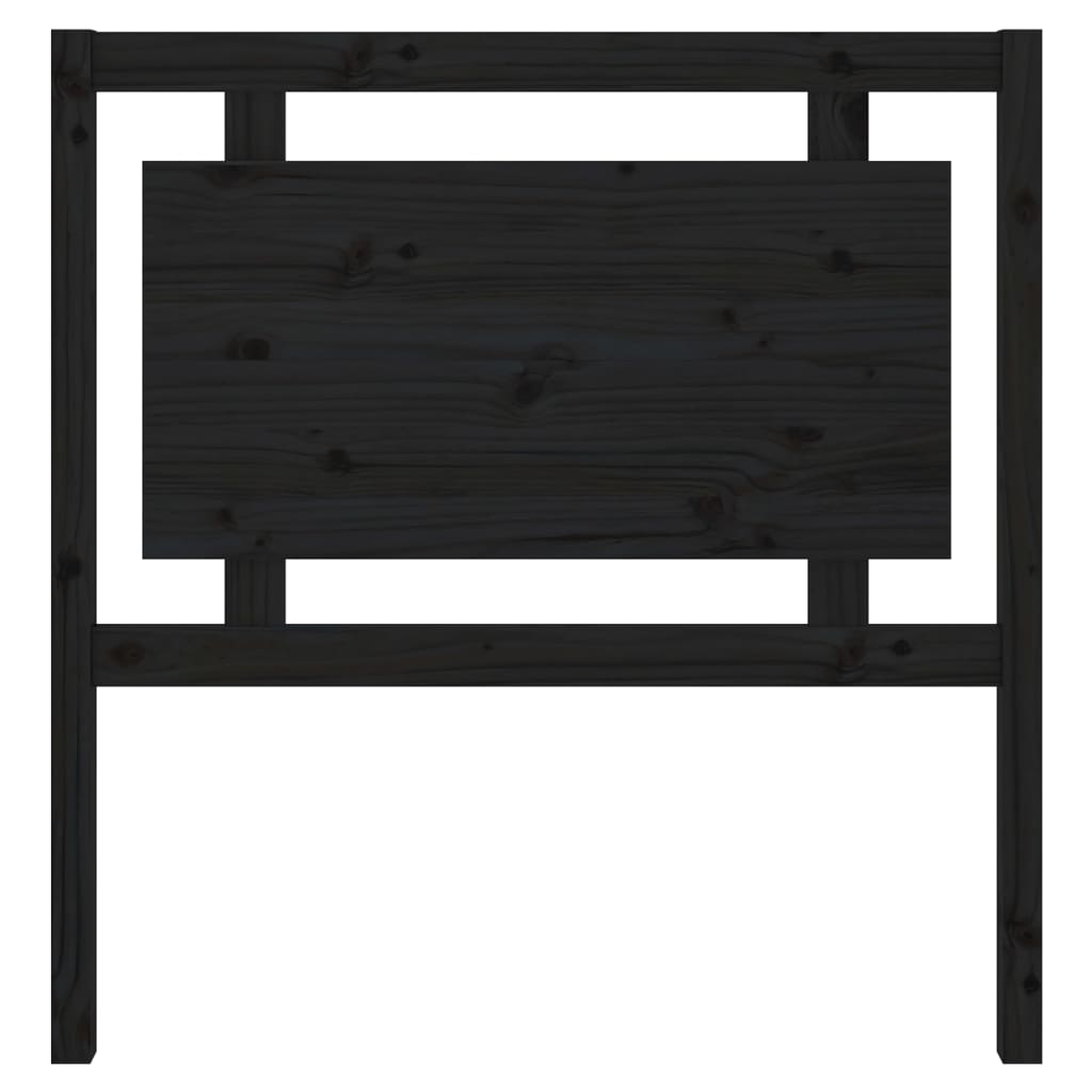 vidaXL Cabecero de cama madera maciza de pino negro 95,5x4x100 cm