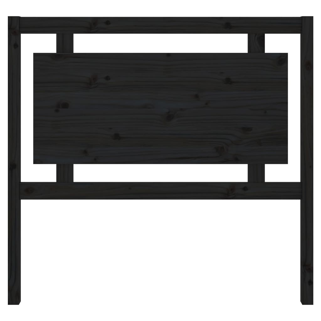 vidaXL Cabecero de cama madera maciza de pino negro 105,5x4x100 cm