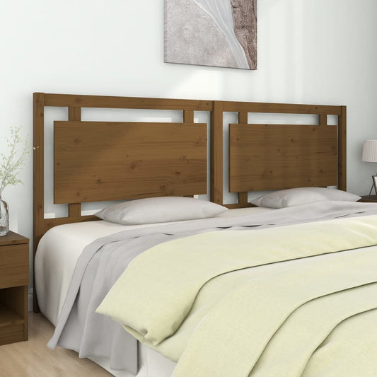 vidaXL Cabecero de cama madera maciza de pino marrón miel 205x4x100 cm