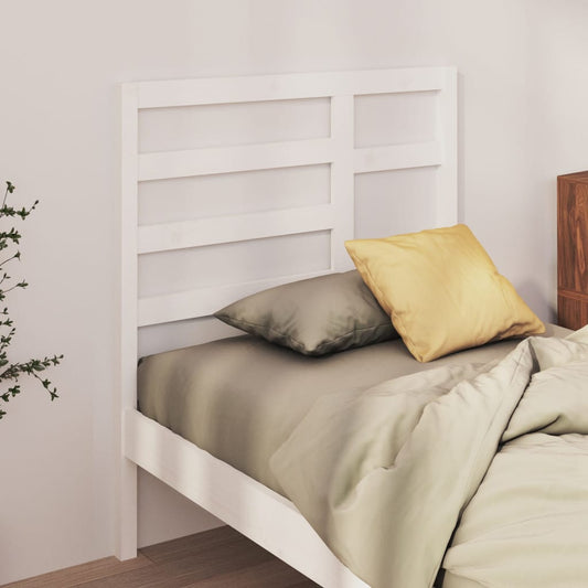 vidaXL Cabecero de cama madera maciza de pino blanco 81x4x104 cm