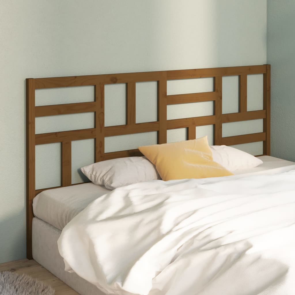 vidaXL Cabecero de cama madera maciza de pino marrón miel 206x4x104 cm