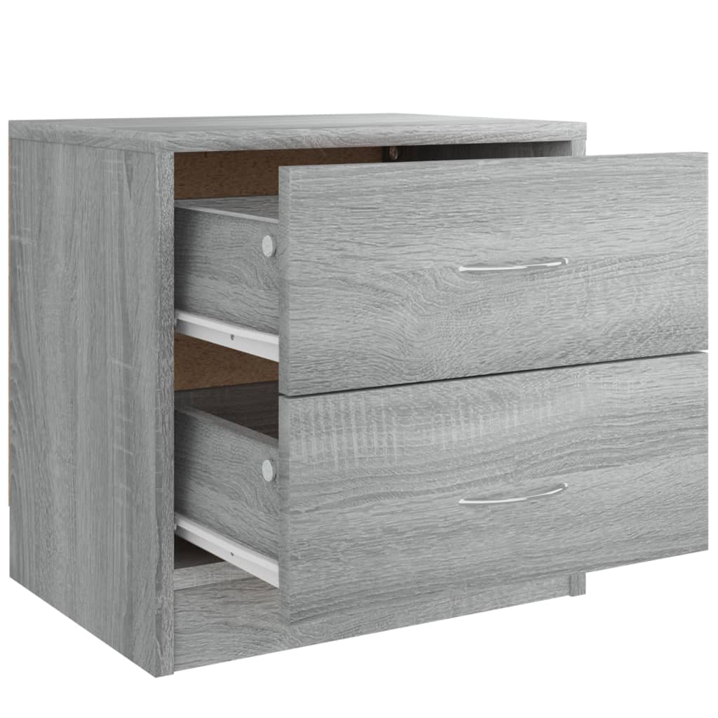 vidaXL Mesita de noche madera de ingeniería gris Sonoma 40x30x40 cm