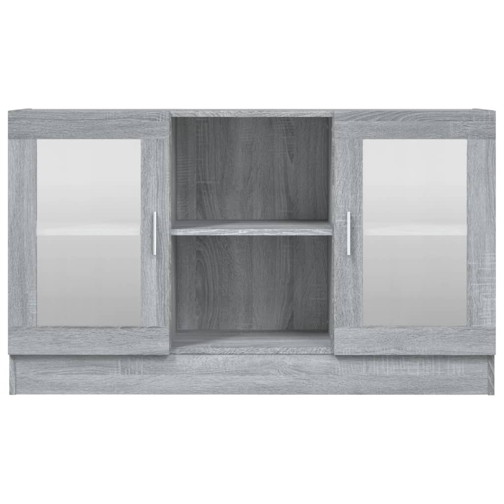 vidaXL Vitrina madera contrachapada gris Sonoma 120x30,5x70 cm