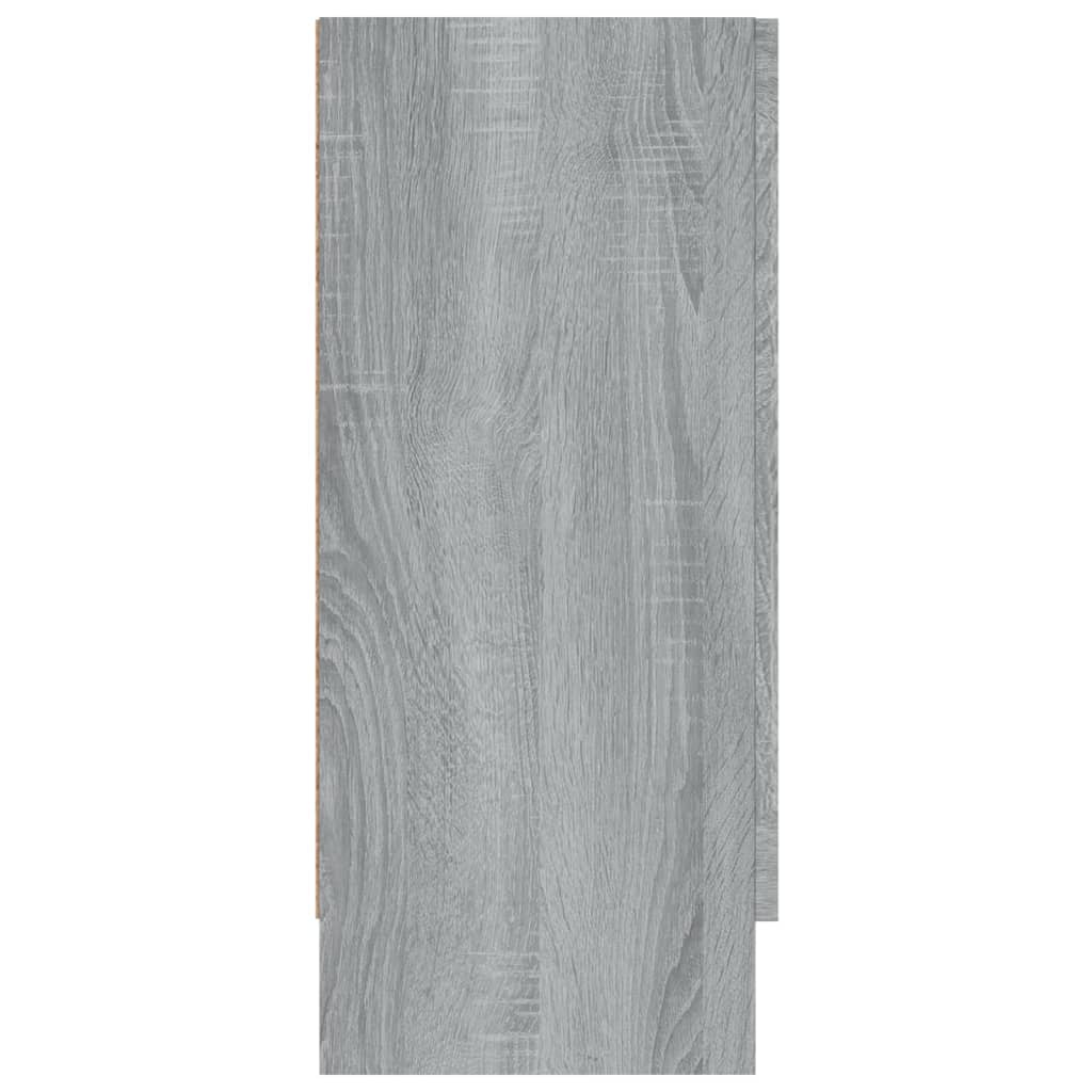 vidaXL Vitrina madera contrachapada gris Sonoma 120x30,5x70 cm