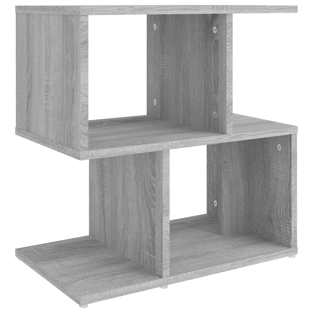 vidaXL Mesita de noche madera contrachapada gris Sonoma 50x30x51,5 cm