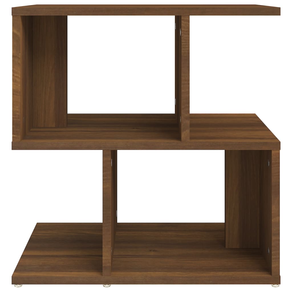 vidaXL Mesita de noche madera contrachapada marrón roble 50x30x51,5cm