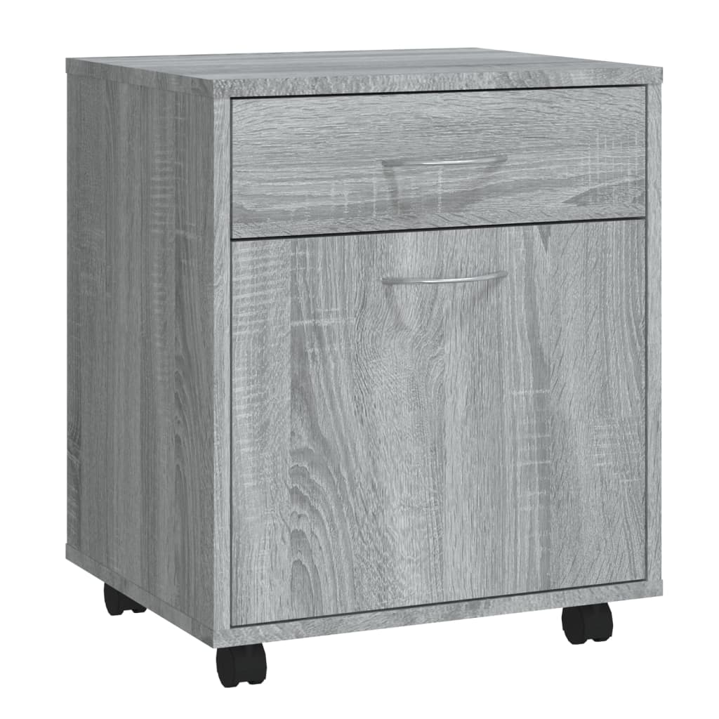 vidaXL Armario ruedas madera contrachapada gris Sonoma 45x38x54 cm