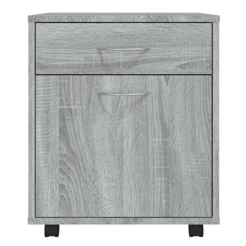 vidaXL Armario ruedas madera contrachapada gris Sonoma 45x38x54 cm