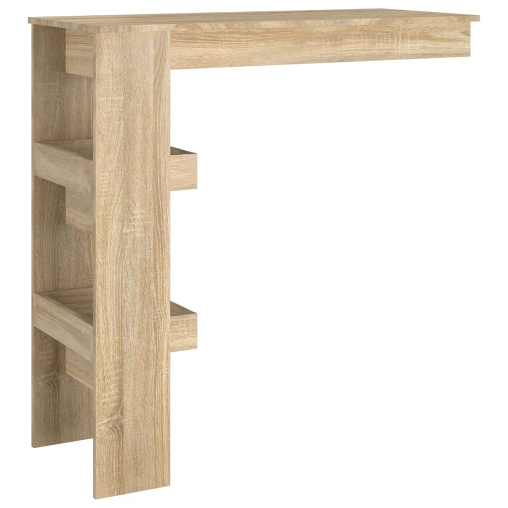 vidaXL Mesa de bar de pared contrachapada roble Sonoma 102x45x103,5cm