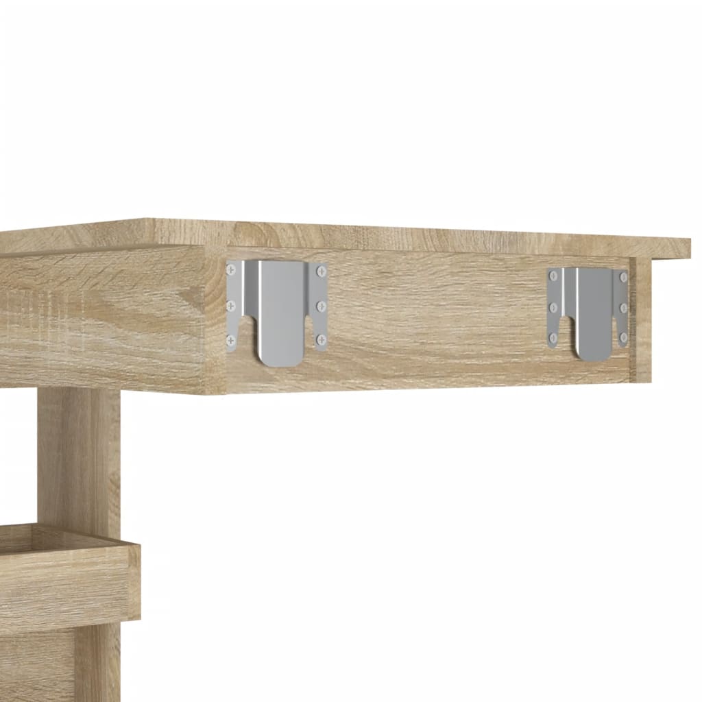 vidaXL Mesa de bar de pared contrachapada roble Sonoma 102x45x103,5cm