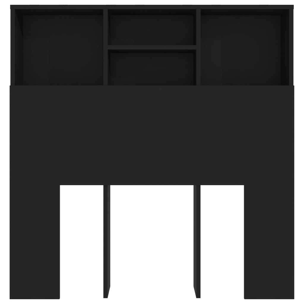 vidaXL Mueble cabecero negro 100x19x103,5 cm