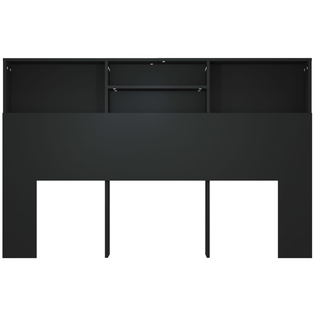 vidaXL Mueble cabecero negro 160x19x103,5 cm