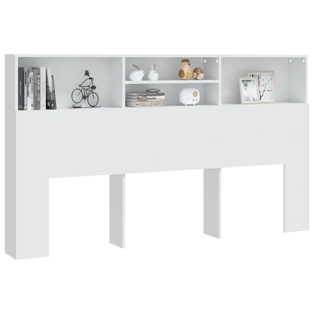 vidaXL Mueble cabecero blanco 180x19x103,5 cm