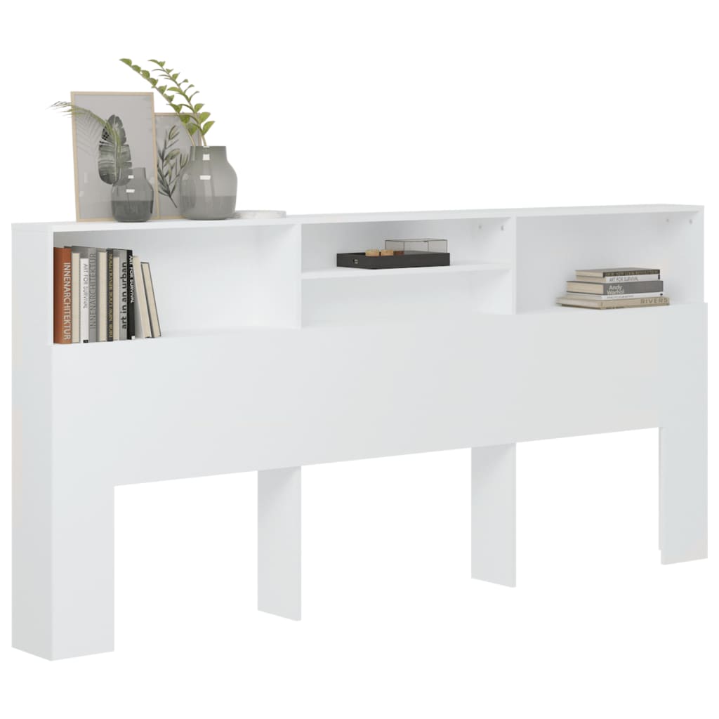 vidaXL Mueble cabecero blanco 220x19x103,5 cm