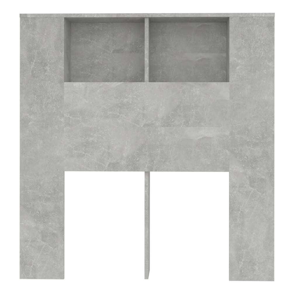 vidaXL Mueble cabecero gris hormigón 100x18,5x104,5 cm