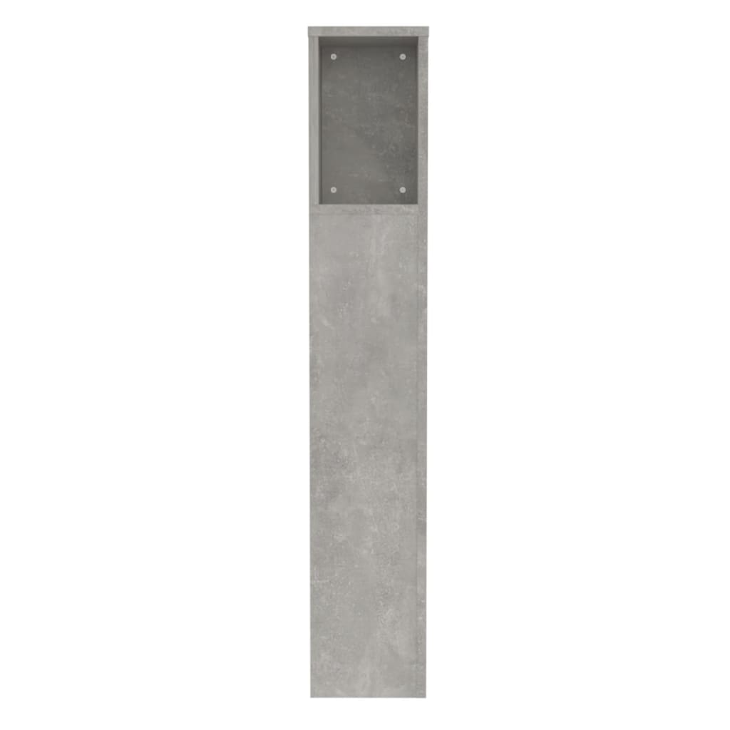 vidaXL Mueble cabecero gris hormigón 100x18,5x104,5 cm