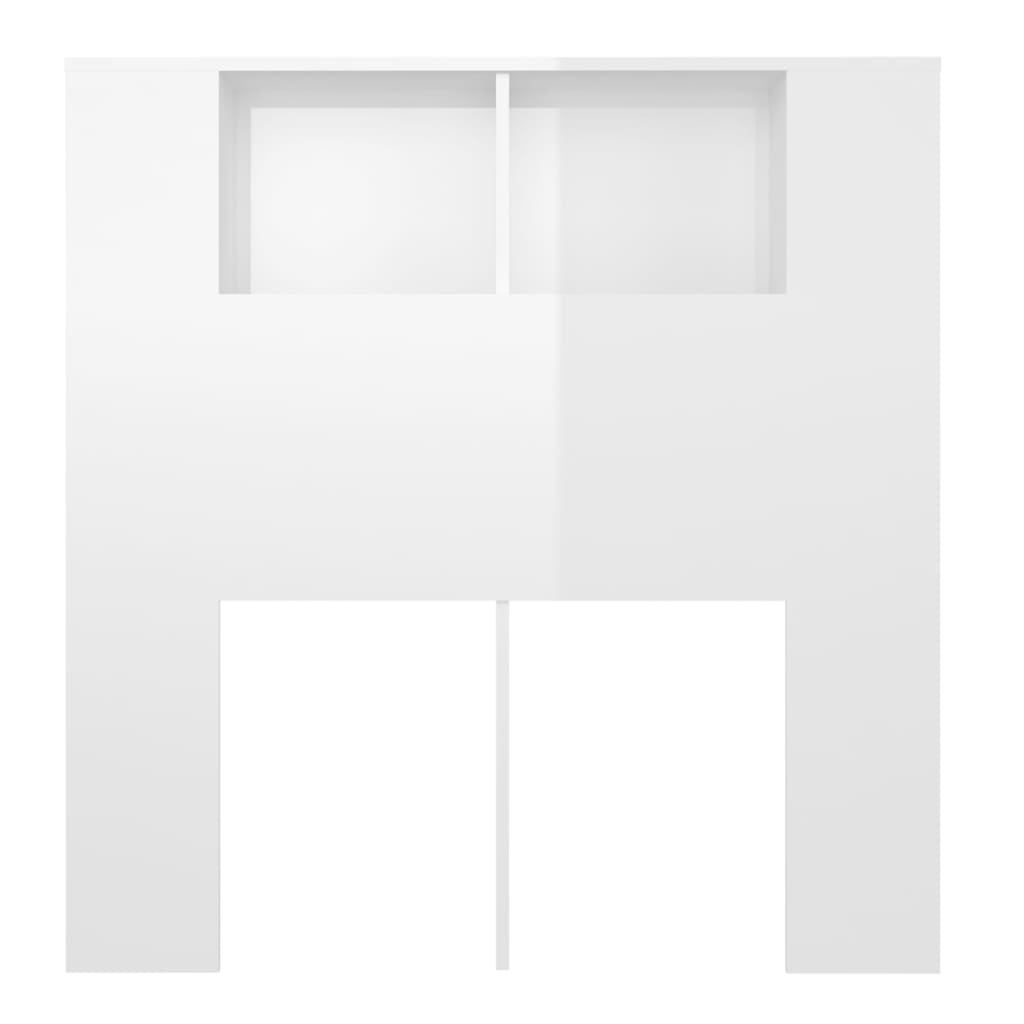 vidaXL Mueble cabecero blanco brillante 100x18,5x104,5 cm