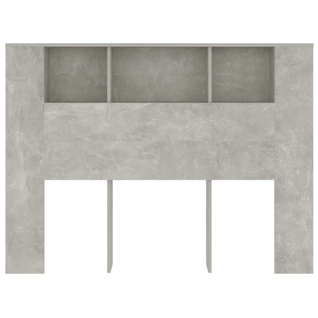 vidaXL Mueble cabecero gris hormigón 140x18,5x104,5 cm