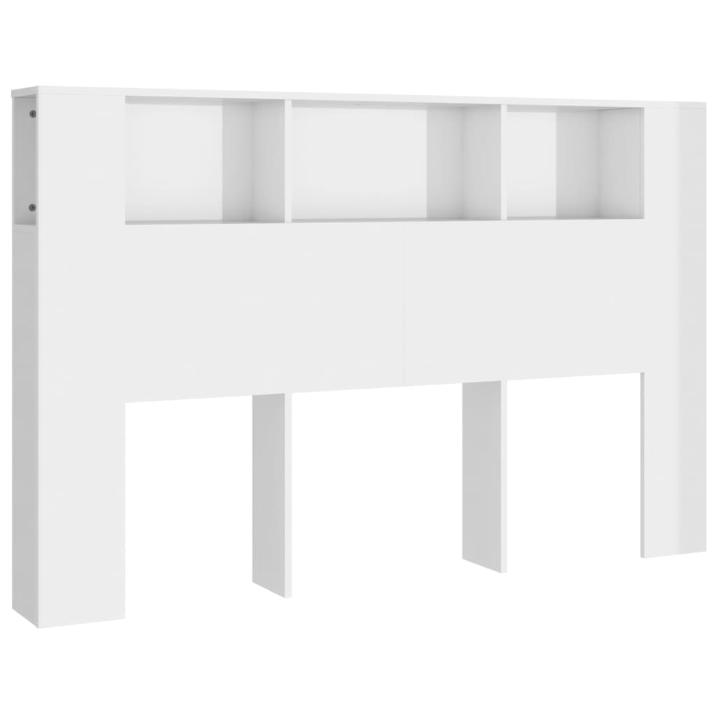 vidaXL Mueble cabecero blanco brillante 160x18,5x104,5 cm