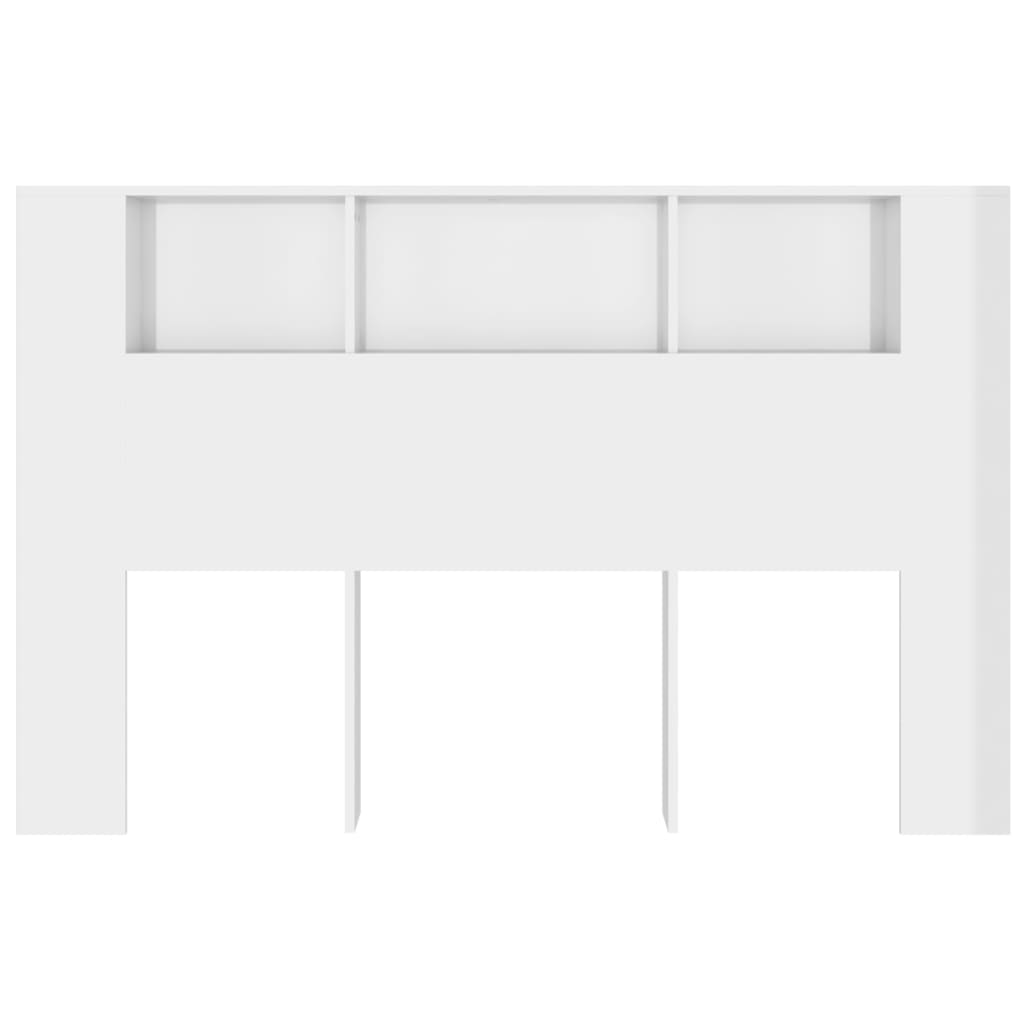 vidaXL Mueble cabecero blanco brillante 160x18,5x104,5 cm