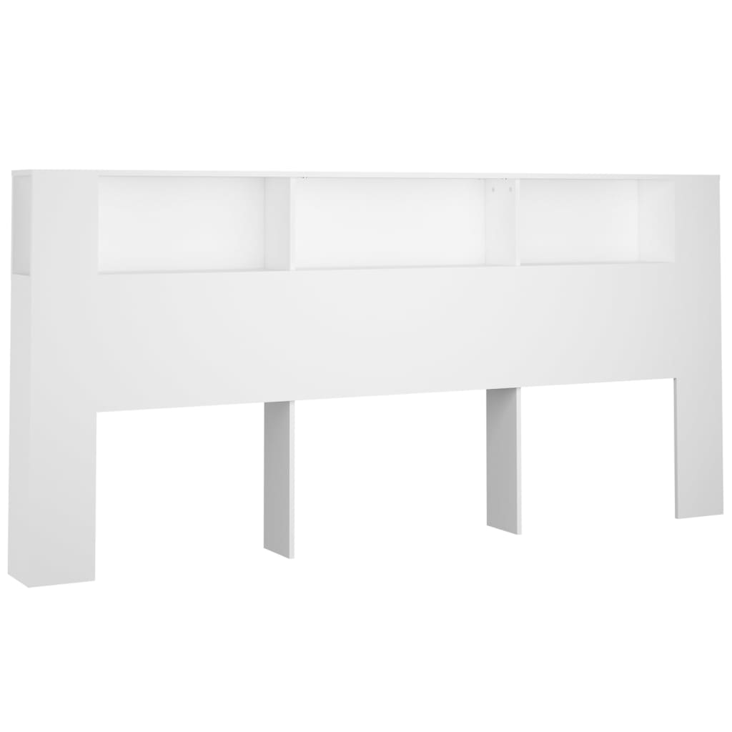 vidaXL Mueble cabecero blanco 220x18,5x104,5 cm