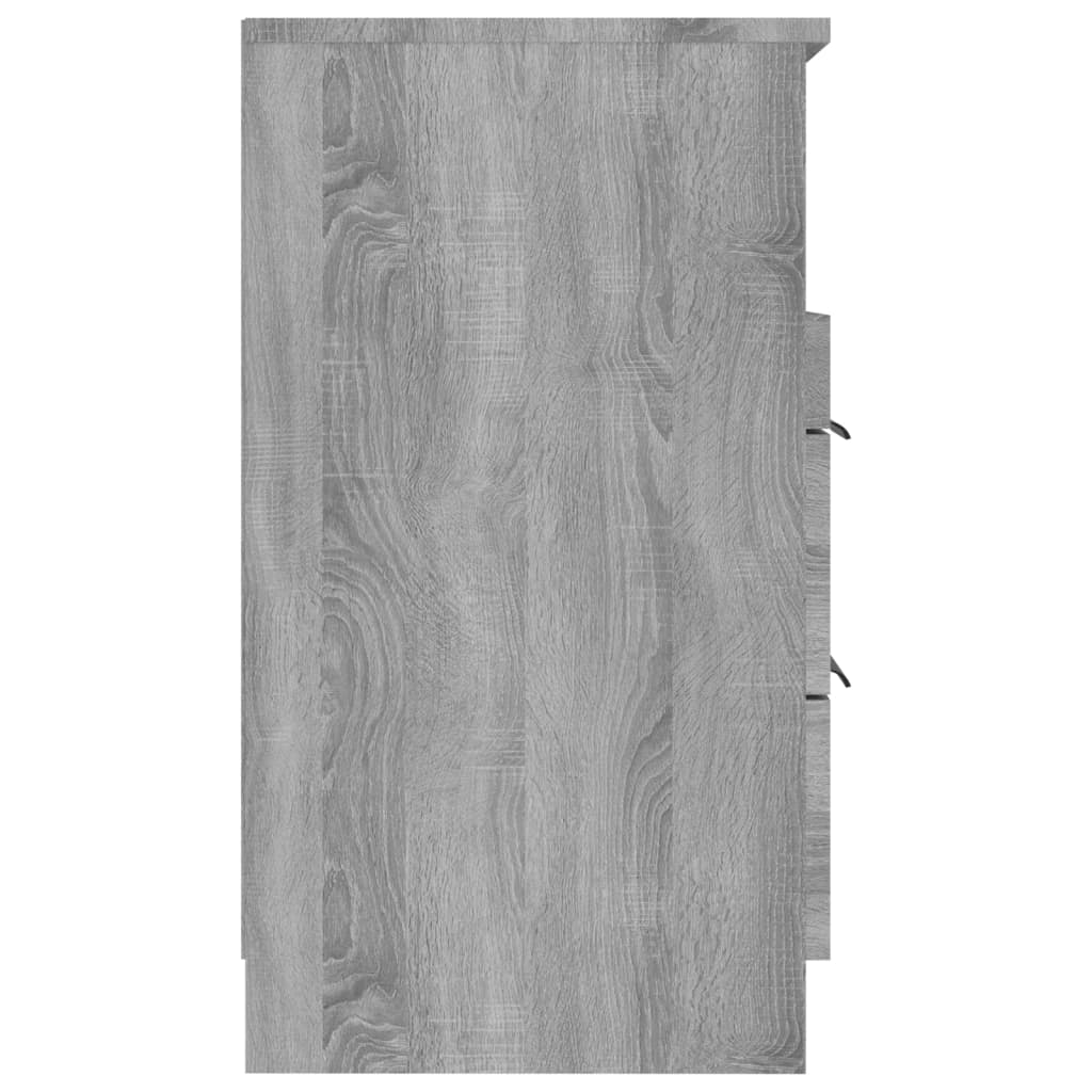 vidaXL Mesitas de noche 2 uds madera contrachapada gris Sonoma