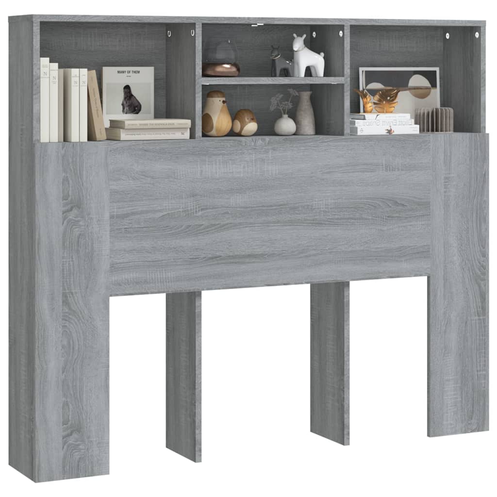 vidaXL Mueble cabecero gris Sonoma 120x19x103,5 cm